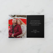 Frohe Weihnachtsbaum Schwarzes geflochtenes Foto U Karte (Innenseite)