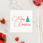 Frohe Weihnachtsbaum Serviette (Beispiel)