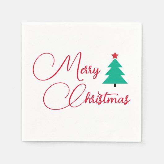 Frohe Weihnachtsbaum Serviette (Vorderseite)