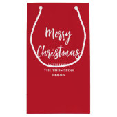 Frohe Weihnachtsbaum Simple Buffalo Karo Pattern Kleine Geschenktüte (Rückseite)