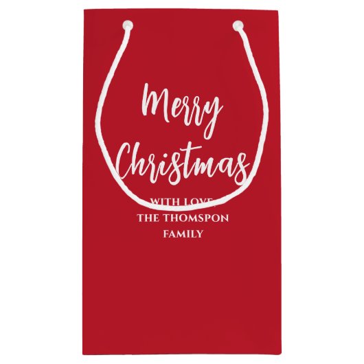 Frohe Weihnachtsbaum Simple Buffalo Karo Pattern Kleine Geschenktüte (Rückseite)