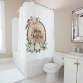 Frohe Weihnachtsbaum Slice Duschvorhang (Beispiel)