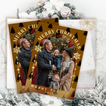 Frohe Weihnachtsbaum Snow Flakes Brown Foto