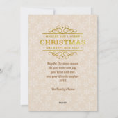 Frohe Weihnachtsbaum, Snowflake & Star-Silhouetten Feiertagskarte (Rückseite)