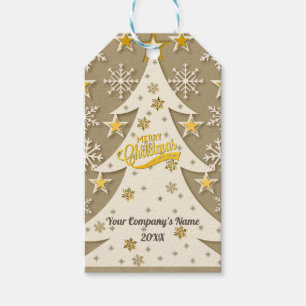 Frohe Weihnachtsbaum, Snowflake & Star-Silhouetten Geschenkanhänger