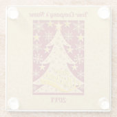 Frohe Weihnachtsbaum, Snowflake & Star-Silhouetten Glasuntersetzer (Rückseite)