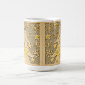 Frohe Weihnachtsbaum, Snowflake & Star-Silhouetten Kaffeetasse (Mittel)