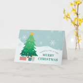 Frohe Weihnachtsbaum Snowflakes Urlaub Karte (Gelbe Blume)