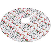 Frohe Weihnachtsbaum Snowman Elf Polyester Weihnachtsbaumdecke (Schrägansicht)