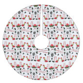 Frohe Weihnachtsbaum Snowman Elf Polyester Weihnachtsbaumdecke (Vorderseite)