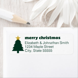 Frohe Weihnachtsbaum & Star Dark Green und White