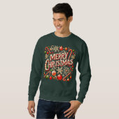 Frohe Weihnachtsbaum Sweatshirt (Vorne ganz)
