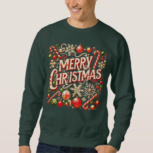 Frohe Weihnachtsbaum Sweatshirt (Vorderseite)