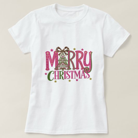 Frohe Weihnachtsbaum T-Shirt (Design vorne)