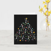 Frohe Weihnachtsbaum Tanzen Skeleton Funny Hallow Karte (Gelbe Blume)