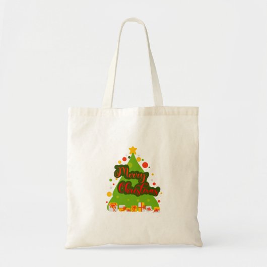 Frohe Weihnachtsbaum-Tasche Tragetasche (Vorne)