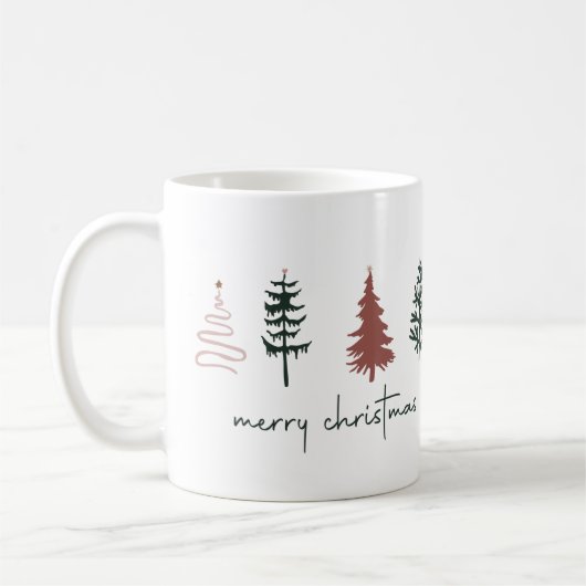 Frohe Weihnachtsbaum-Tasse Kaffeetasse (Links)
