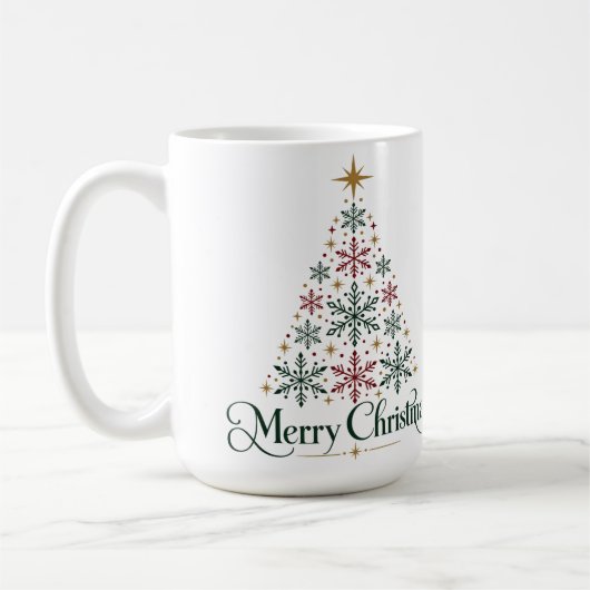 Frohe Weihnachtsbaum-Tasse Kaffeetasse (Links)