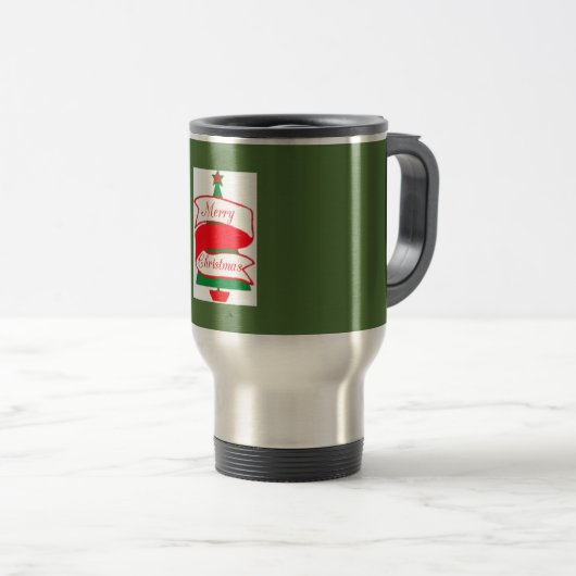 Frohe Weihnachtsbaum-Tasse Reisebecher (VorderseiteRechts)