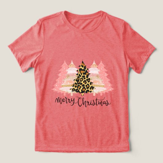 Frohe Weihnachtsbaum Tri-Blend Shirt (Design Vorderseite)