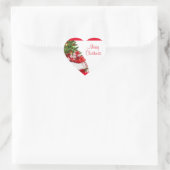 Frohe Weihnachtsbaum und Geschenke Custom Template Herz-Aufkleber (Tasche)