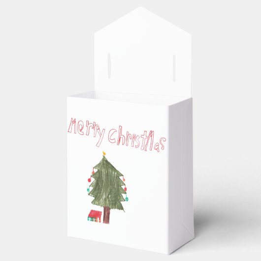 Frohe Weihnachtsbaum und Geschenke Geschenkschachtel (Geöffnet)