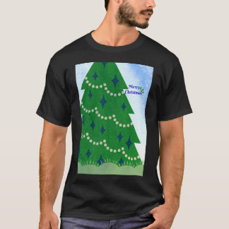 Frohe Weihnachtsbaum und Holly mit Berries und Sn T-Shirt