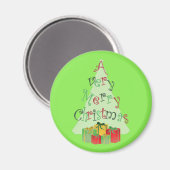 Frohe Weihnachtsbaum- und Präsenzmagnete Magnet (Vorderseite/Rückseite)