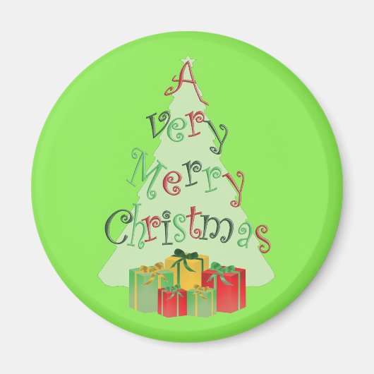 Frohe Weihnachtsbaum- und Präsenzmagnete Magnet (Vorne)