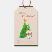 Frohe Weihnachtsbaum und Weihnachtsmann bis Geschenkanhänger (Vorderseite)