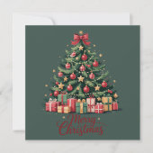 Frohe Weihnachtsbaum Urlaub Winter Weihnachten Wei (Vorderseite)