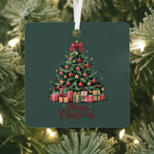 Frohe Weihnachtsbaum Urlaub Winter Weihnachten Wei Ornament Aus Metall