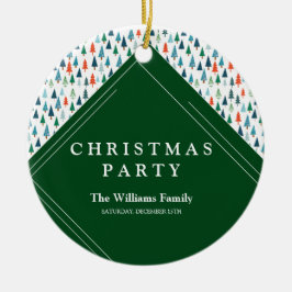 Frohe Weihnachtsbaum Urlaub Wintery Grün Party Keramik Ornament