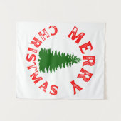 FROHE WEIHNACHTSBAUM WANDTEPPICH (Vorderseite (Horizontal))
