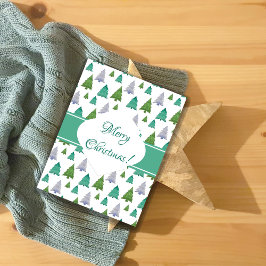 Frohe Weihnachtsbaum Wasserfarbe Pastel Muster Postkarte