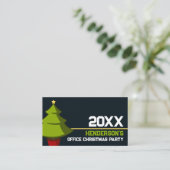 Frohe Weihnachtsbaum, Weihnachts-Party-Ticket Begleitkarte (Stehend Vorderseite)