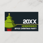 Frohe Weihnachtsbaum, Weihnachts-Party-Ticket Begleitkarte (Vorderseite)