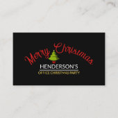 Frohe Weihnachtsbaum, Weihnachts-Party-Ticket Begleitkarte (Vorderseite)