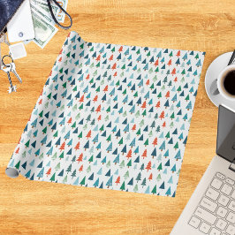 Frohe Weihnachtsbaum Weihnachts Wintery Grün Gesch Geschenkpapier