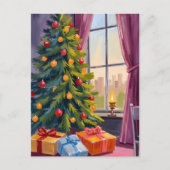 Frohe Weihnachtsbaum-Weihnachtskarte Feiertagspostkarte (Vorderseite)