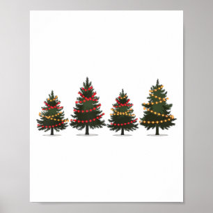 Frohe Weihnachtsbaum-Weihnachtsshirt für Frauen An Poster