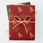 Frohe Weihnachtsbaum Wrapping Paper Blatt Set von (Beispiel)