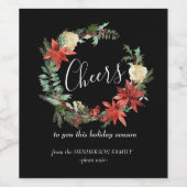 Frohe Weihnachtsbaum Wreath Weinlabel Weinetikett (Einzelnes Label)