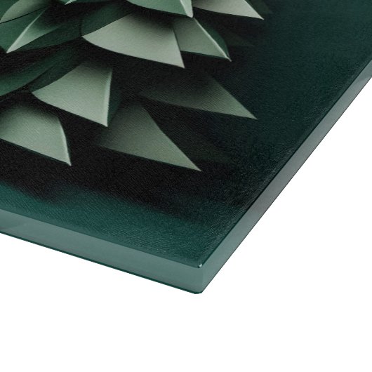 Frohe Weihnachtsbaum wunderschönes Green Gold Part Schneidebrett (Ecke)