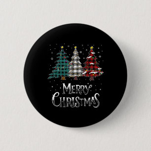 Frohe Weihnachtsbaum Xmas Buffalo Kariert Red Whit Button
