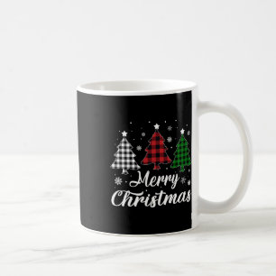 Frohe Weihnachtsbaum Xmas Büffel Karo Rot Weiß Kaffeetasse