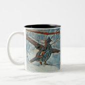 Frohe Weihnachtsbaum Zwei-Tone-Tasse Zweifarbige Tasse (Links)