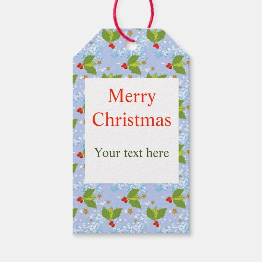 Frohe Weihnachtsbaumbeere Geschenkanhänger (Vorderseite)