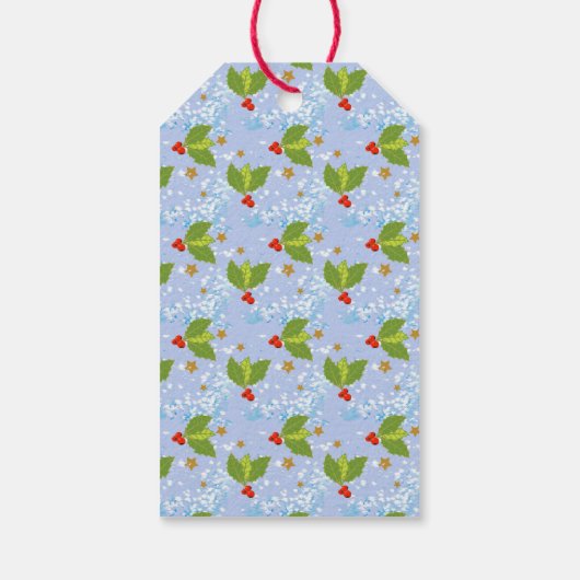 Frohe Weihnachtsbaumbeere Geschenkanhänger (Rückseite)