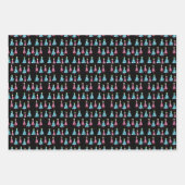 Frohe Weihnachtsbaumblätterpapier Geschenkpapier Set (Vorderseite)